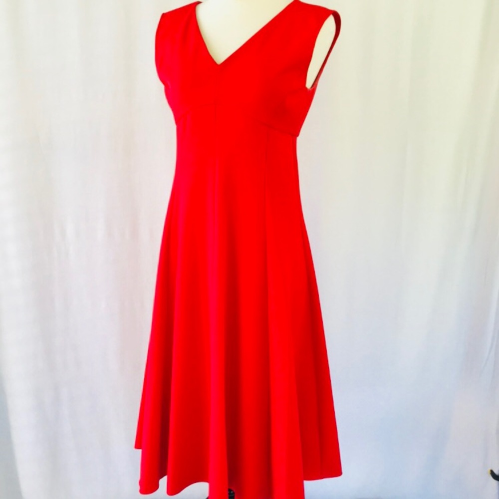 Beautiful Lands’ End Red Fit and Flare Dress NWT
